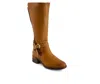 Andrea Women's Real Leather Tall Riding Boots In Brown In Brown