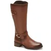 Andrea Riding Boots With Metal Ornaments In Gold