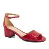 Andrea Seduction Collection Ankle Closure Sandals In Red