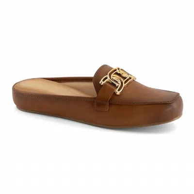 Andrea Women's Semi-closed With Front Buckle Clog In Brown