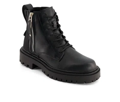 Andrea Women's Side Zipper Booties In Black