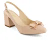 Andrea Women's Slingback And Bow Pumps 87213 In Neutral