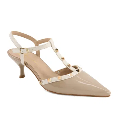 Andrea Women's Slingback Buckle Heels In Neutral