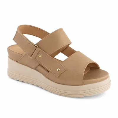 Andrea Women's Sling-back Comfort Sandals In Beige In Brown