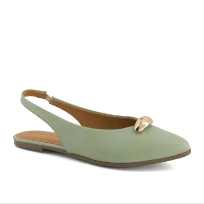 Andrea Women's Slingback Flats In Green
