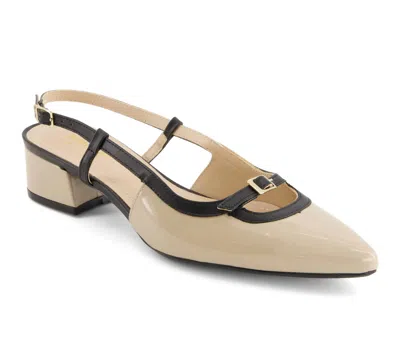Andrea Women's Slingback Pointed Toe Low Heel Pumps 64601 In Multi