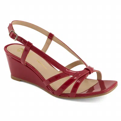 Andrea Women's Sling-back Wedge Sandal In Red
