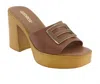 Andrea Women's Slip On Sandal In Brown
