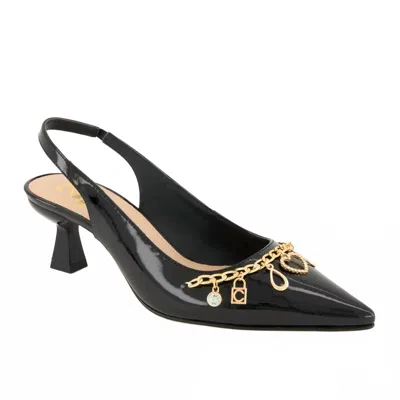 Andrea Women's Slip On Stilleto Heels In Black Patent Leather