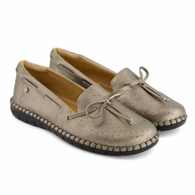 Andrea Women's Soft Padded Flats In Antimony In Animal Print