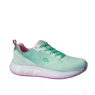 Andrea Women's Sport Sneaker In Green In Animal Print