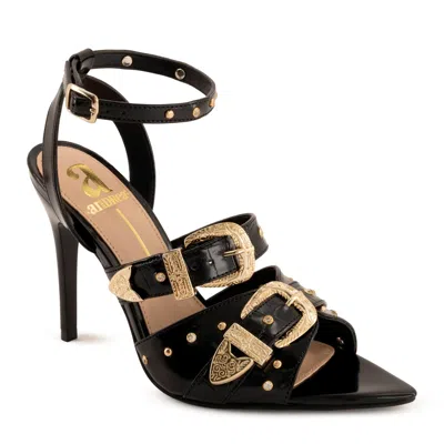 Andrea Women's Stiletto Ankle Strap Sandals In Black