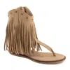 Andrea Women's Stringe Flat Sandals In Brown
