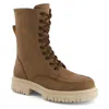 Andrea Tall Combat Boots In Brown