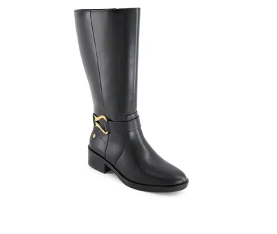 Andrea Women's Tall Riding Boots 90571 In Black