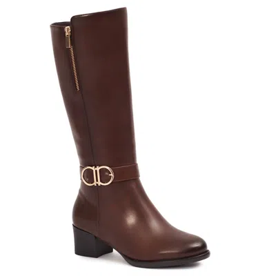 Andrea Women's Tall Riding Boots In Brown