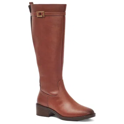 ANDREA WOMEN'S TALL RIDING BOOTS IN TAN