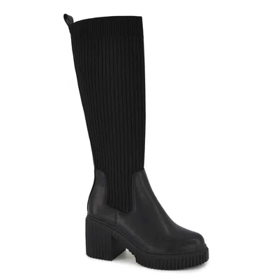 ANDREA WOMEN'S TALL SOCK BOOTS IN BLACK