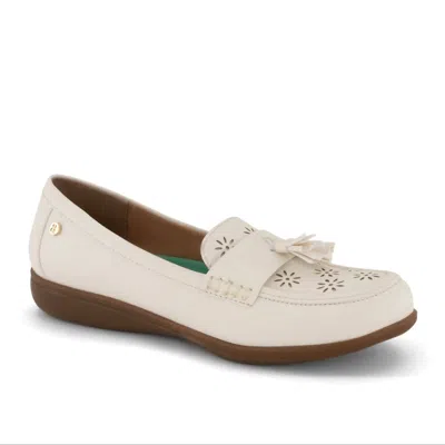 Andrea Women's Tassel Detail Loafer In Beige In White
