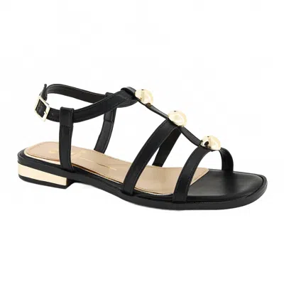 Andrea Women's T-bar Comfort Sandals In Black