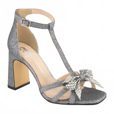 Andrea Women's T-bar Heeled Sandals In Silver