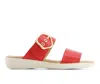 Andrea Women's Top Comfort Foot Massage Sandals In Red