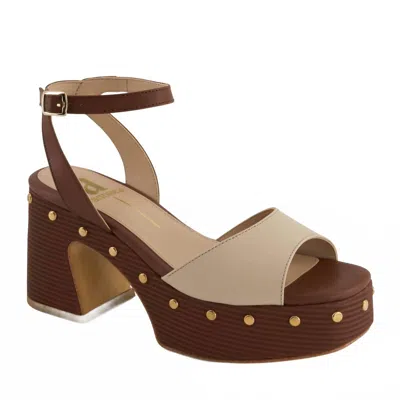 Andrea Women's Two-tone Sandal In Beige In Multi