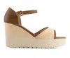 Andrea Women's Wedge And Platform Ankle Strap Sandals