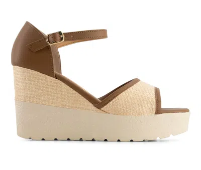 Andrea Women's Wedge And Platform Ankle Strap Sandals In Multi