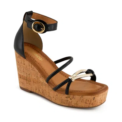 Andrea Women's Wedge Espadrille Sandals In Black