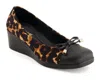 Andrea Women's Wedge Moccasins In Leopard In Animal Print