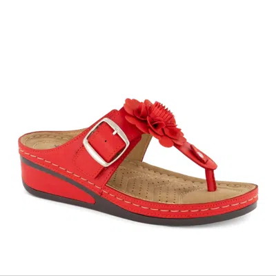 Andrea Women's Wedge Sandal In Red