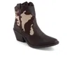 Andrea Women's Western Cow Pattern Booties In Brown In Brown