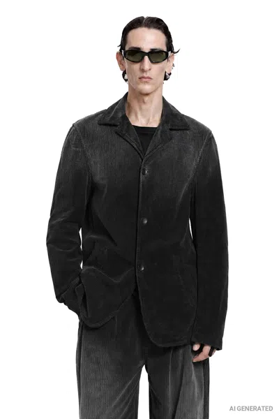 Andrea Ya' Aqov Corduroy Jacket In Black