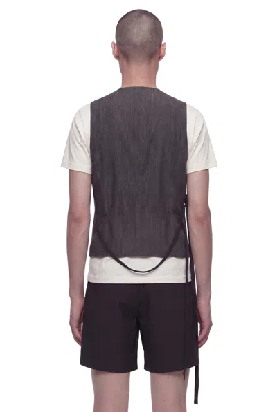 Andrea Ya' Aqov Lyocell Nylon Tailored Vest In Black