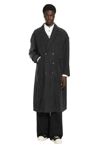 Andrea Ya' Aqov Lyocell Nylon Trench Coat In Black