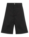 Andrea Ya' Aqov Man Shorts & Bermuda Shorts Black Size 33 Cotton, Elastane In Black