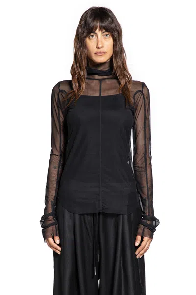 Andrea Ya' Aqov Mesh Top In Black