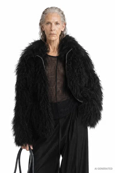 Andrea Ya' Aqov Mongolia Jacket In Black