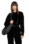 Andrea Ya' Aqov Velvet Shirt In Black