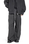 Andrea Ya' Aqov Wide Sweatpants In Gray