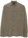 Andrea Ya'aqov Button-up Cotton Shirt In Green