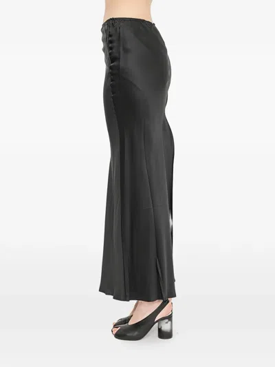 Andrea Ya'aqov Button-detail Slit Skirt In Black