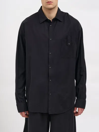 Andrea Ya'aqov Camicia Over In Cupro E Cotone In Black