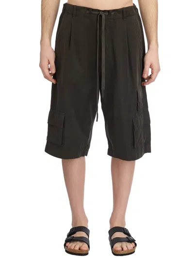 Andrea Ya'aqov Cargo Bermuda Shorts In Cupro And Cotton