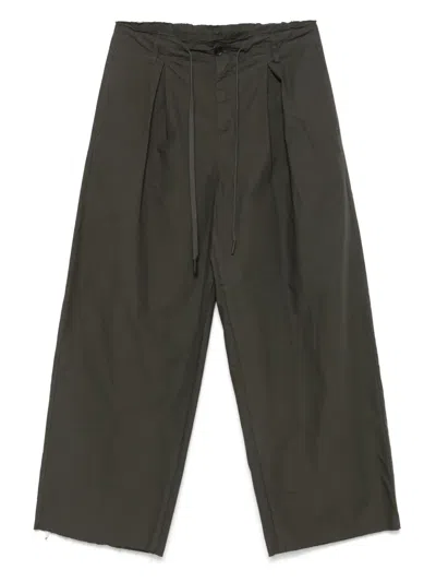 Andrea Ya'aqov Cotton Trousers In Brown