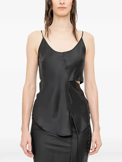 Andrea Ya'aqov Cut-out Tank Top In Black