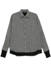 Andrea Ya'aqov Double-layer Shirt In Black