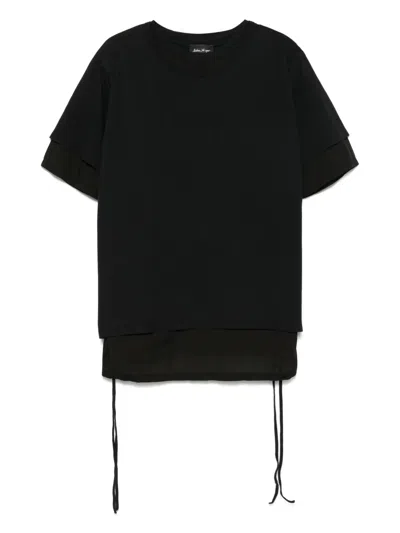 Andrea Ya'aqov Double-layer T-shirt In Black
