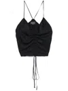 Andrea Ya'aqov Drawstring Tank Top In Schwarz